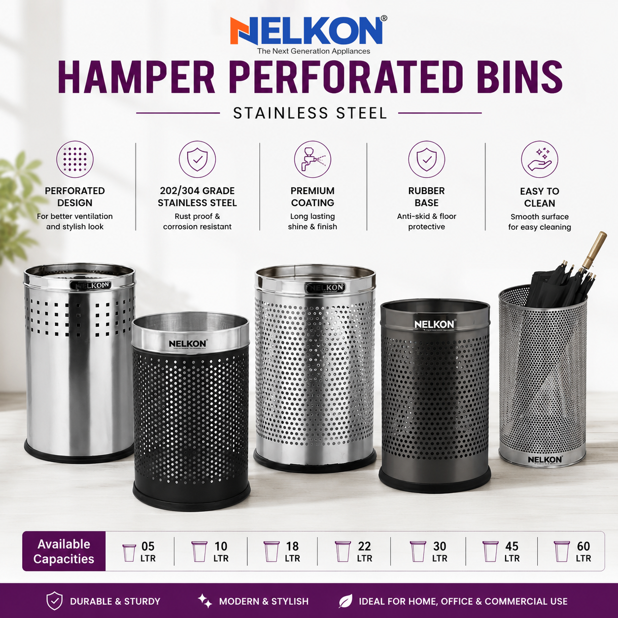Nelkon Hamper Perforated Bins
