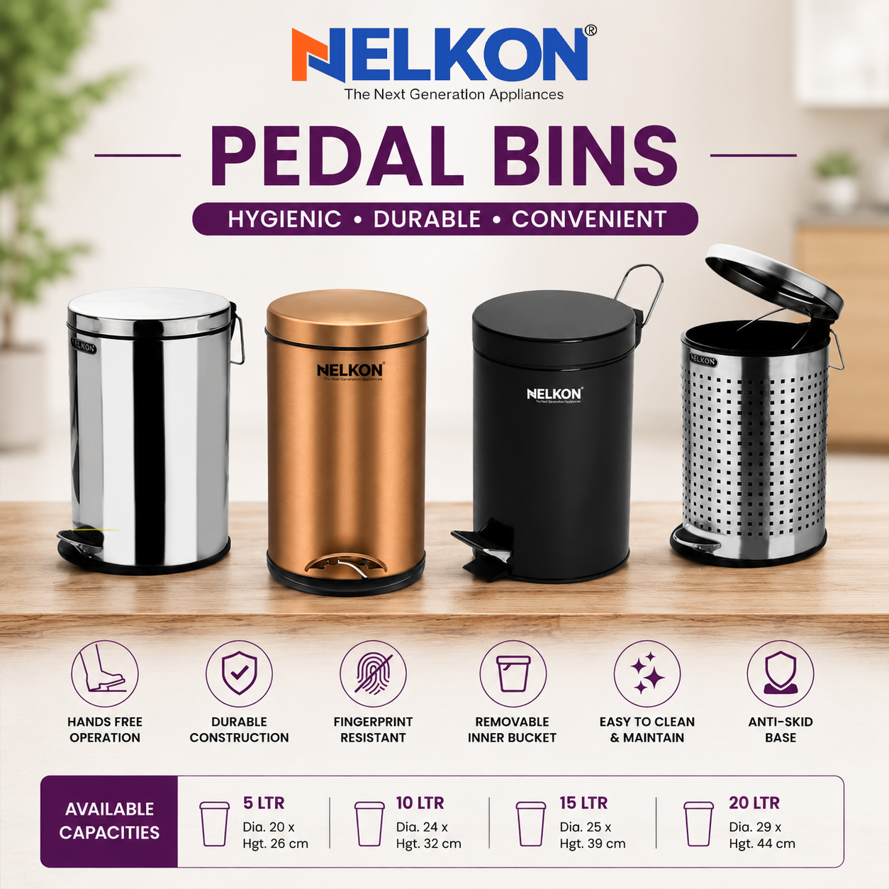 Nelkon Pedal Bins